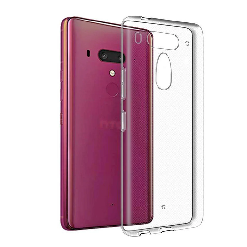 Для HTC U12 Plus /U12 + тонкий прозрачный чехол мягкий гелевый ТПУ силиконовый резиновый