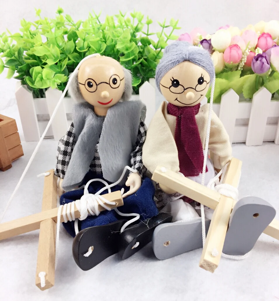 Новинка забавная игрушка деревянная марионетная кукла для совместных