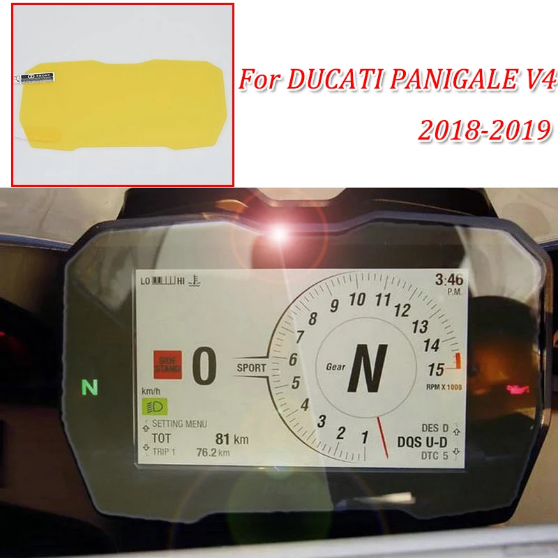 Защитная пленка против царапин PANIGALE V4 для приборной панели из ТПУ Blu Ray DUCATI 2018 2019