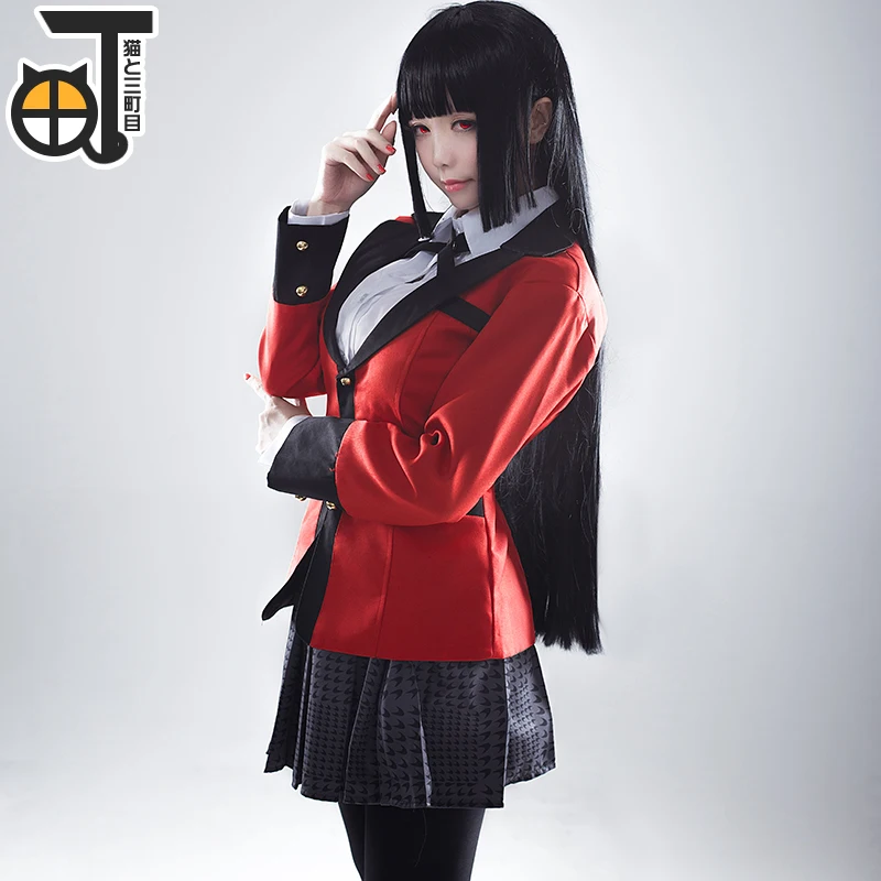 Полный комплект из японского аниме Kakegurui Yumeko Jabami школьная униформа для девочек