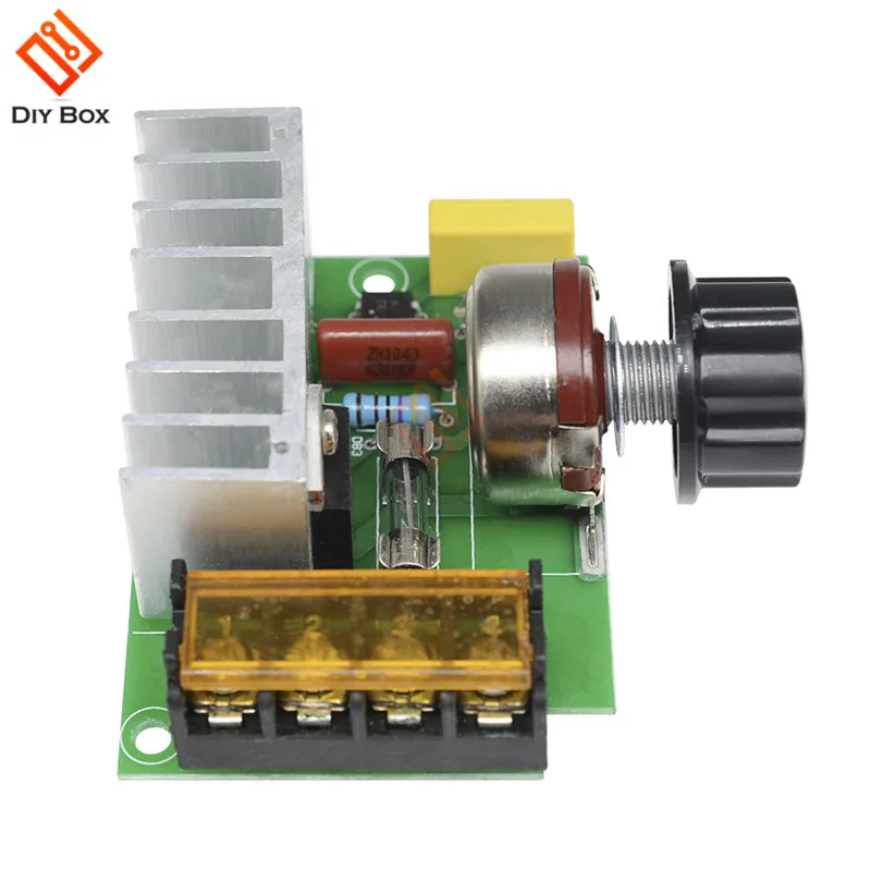 4000W 0-220V AC SCR Электрический Напряжение регулятор двигателя Скорость контроллер диммеры затемнения Скорость с Температура страхования