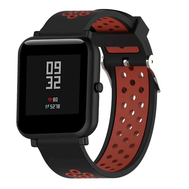 Силиконовый ремешок для Huami Amazfit Bip сменный Браслет Moto 360/Ticwatch 2/Samsung gear/Iwatch/Huawei Watch 2