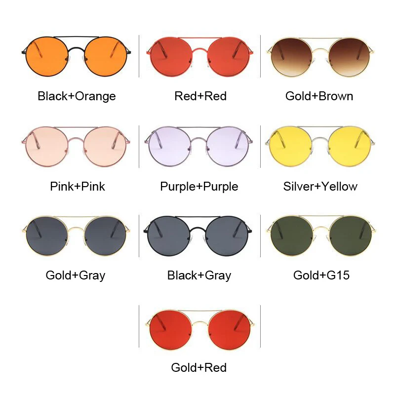 Женские солнцезащитные очки в ретро стиле большие круглые итальянском UV400