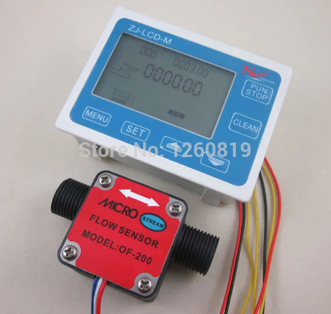 Редуктор расхода G1/2 &quotс ЖК дисплеем датчик масла топлива бензина дизельного