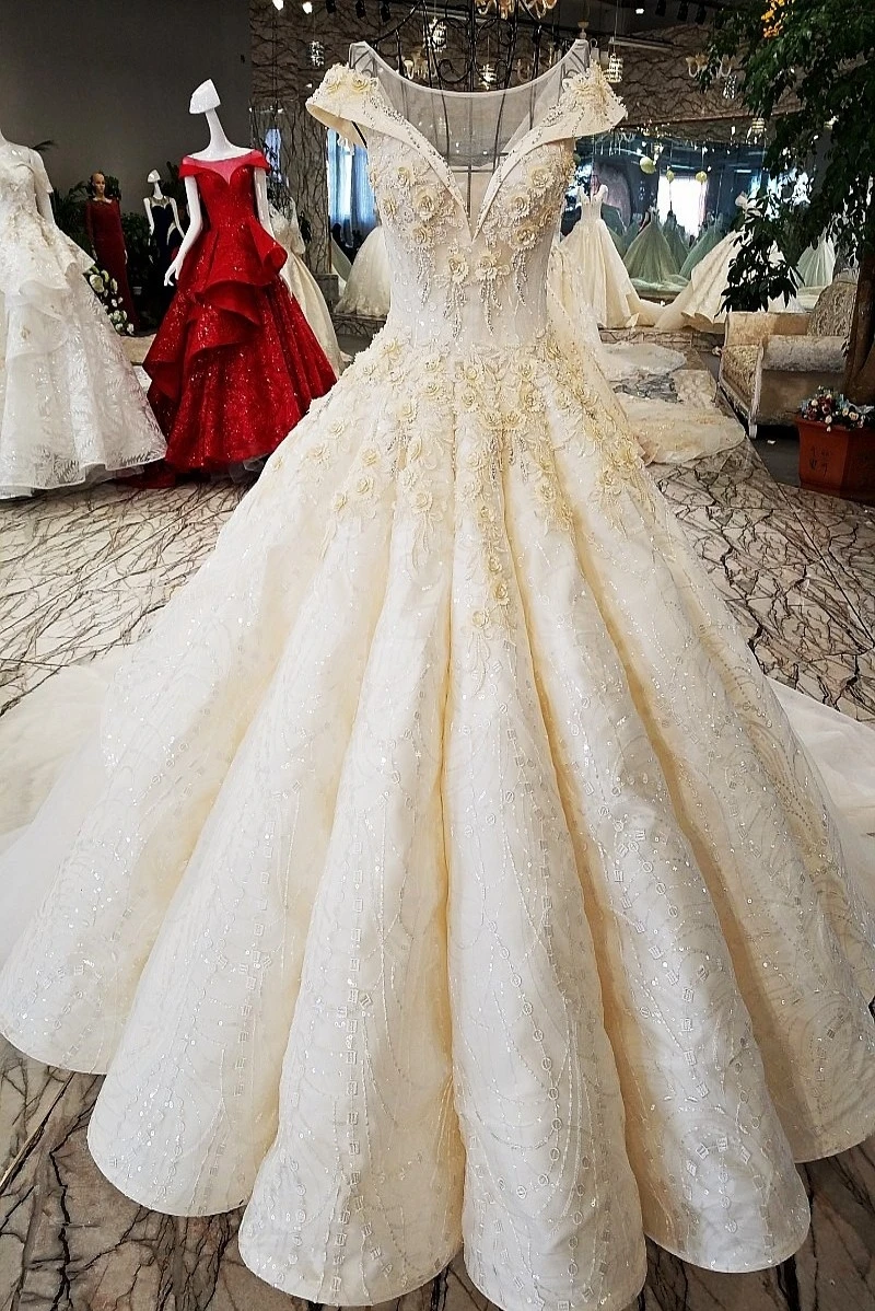 2018 Роскошные торжественное платье бальное с круглым вырезом на шнуровке цвета