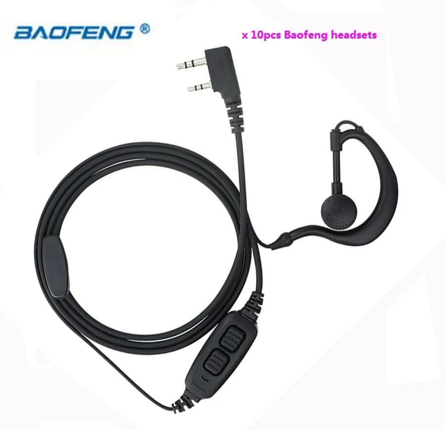 10 шт. гарнитура для CB радио Walkie Talkie Baofeng UV5R UV-82 Kenwood аксессуары Наушники | Мобильные
