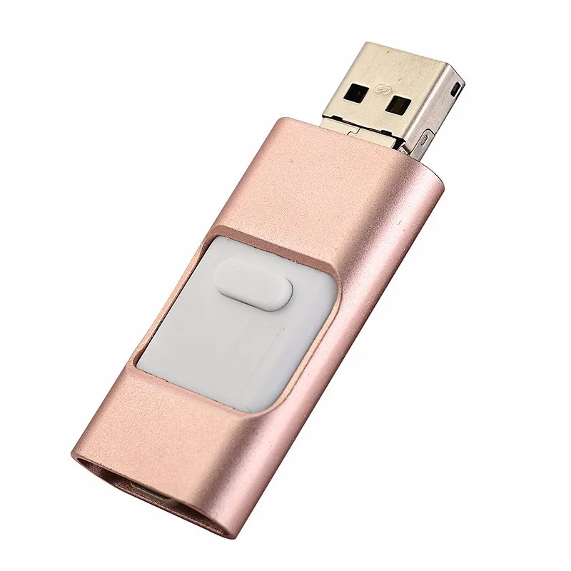 Usb flash drive 64 ГБ телефон otg для iphone 7 6 6s 8 ГБ 16 ГБ 32 ГБ Молнии Металла Pen Drive U Диск для iOS10 memory stick 128 ГБ