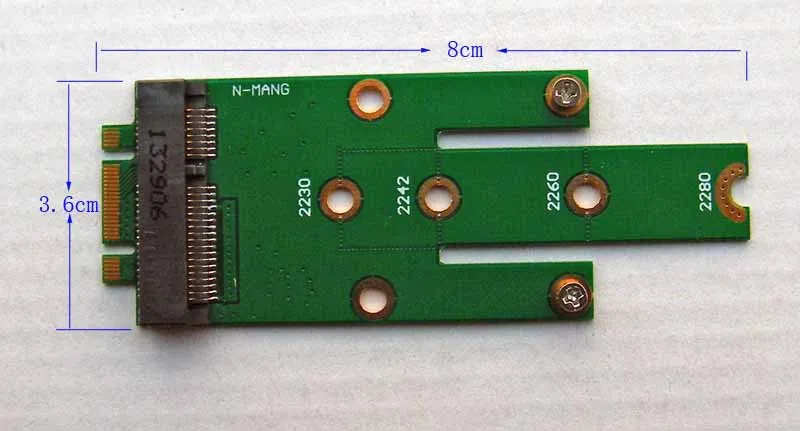 Разъем 2 B Ключ M.2 NGFF (SATA) к mSATA SSD адаптер карта|ngff m.2|ssd cardsata card |