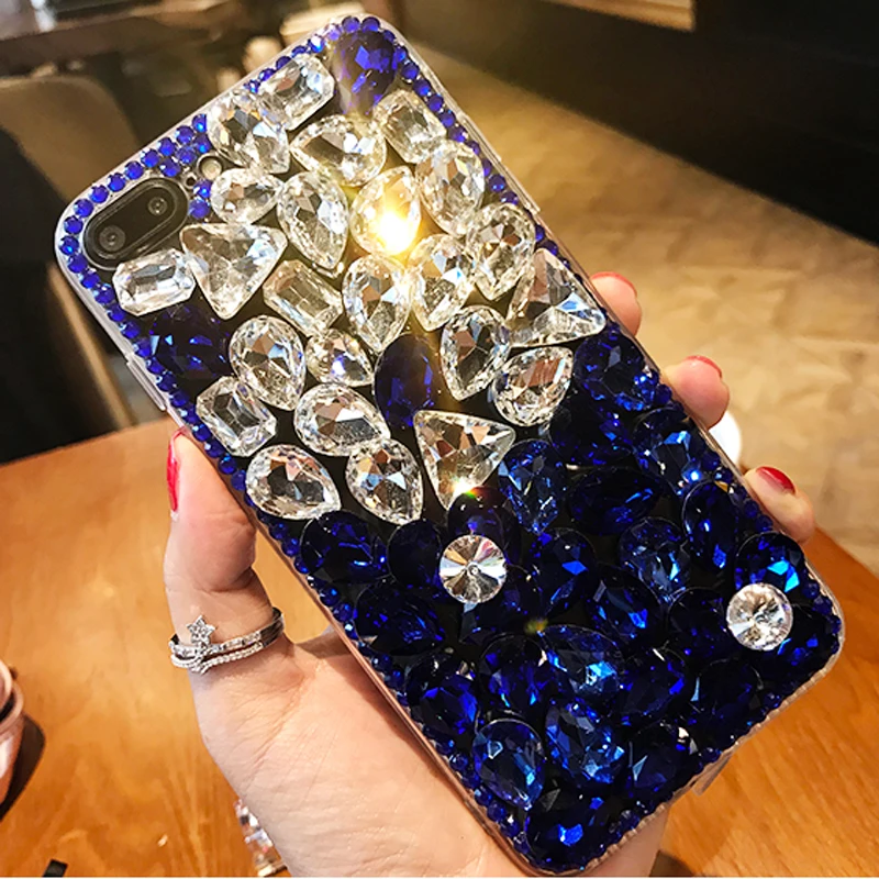 Для iPhone XS Max большой драгоценный камень блестящий Полный Бриллиант чехол для 6s 7 8