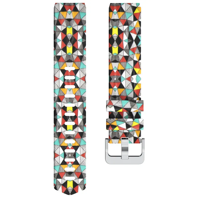 Силиконовый ремешок для часов Fitbit Charge 2 с рисунком из мультфильма, сменный ремешок с милым цветочным узором, браслет для Fit bit Charge2