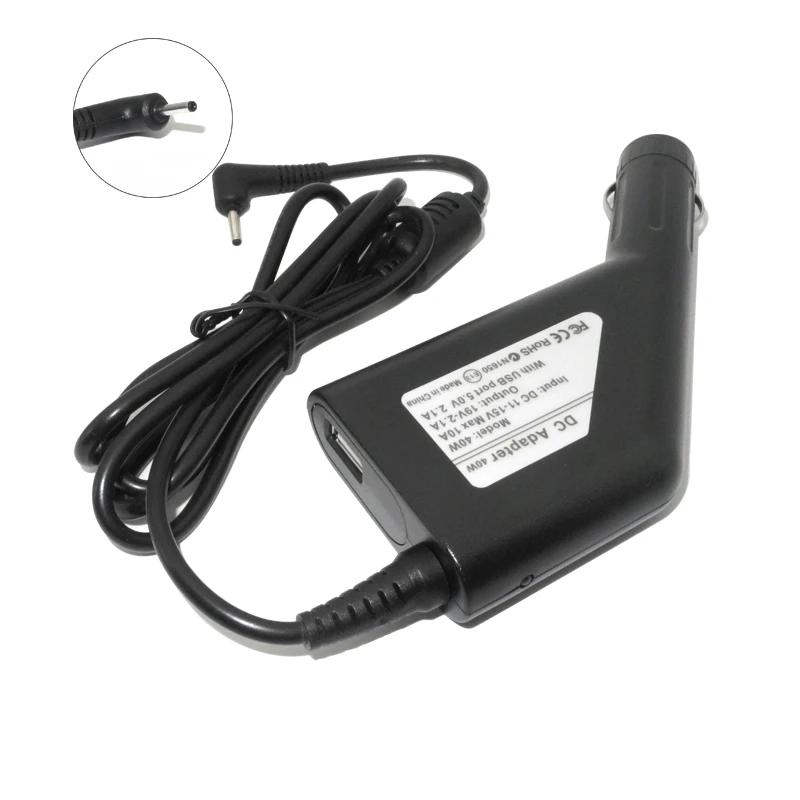 19V 2.1A 40W Ноутбук DC Автомобильное зарядное устройство адаптер для Asus Eee PC 1001HA 1001P 1001PX