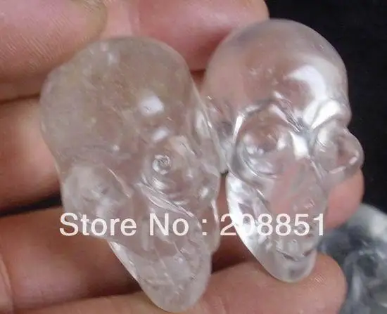 2 натуральный крошечный прозрачный белый кварц КРИСТАЛЛ черепа РЕЗНЫЕ Оптовая