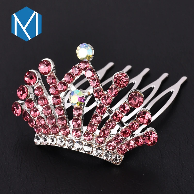 M MISM/1 шт. Детские разноцветные гребни принцессы с короной со стразами изысканные