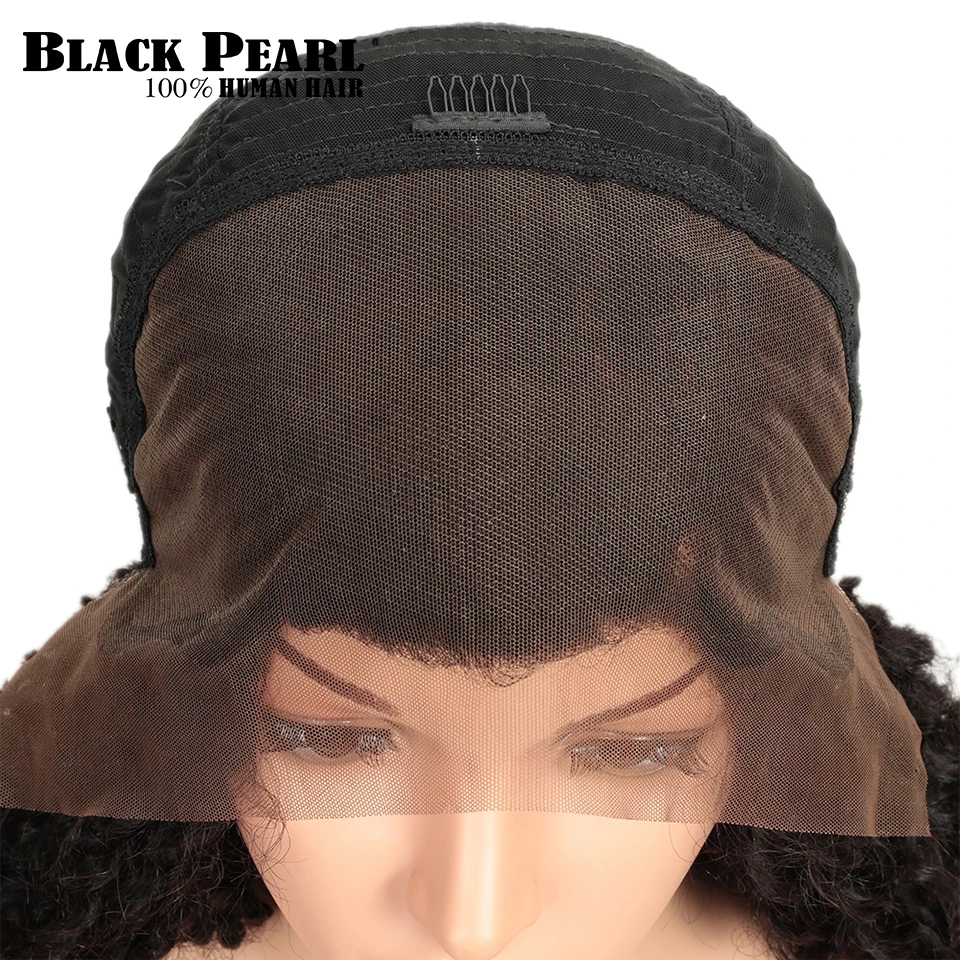 От Black pearl, 150% Синтетические волосы на кружеве человеческих волос парики 13X4 человеческие Remy бразильские кудрявые вьющиеся Синтетические волосы на кружеве al парики для чернокожих Для женщин