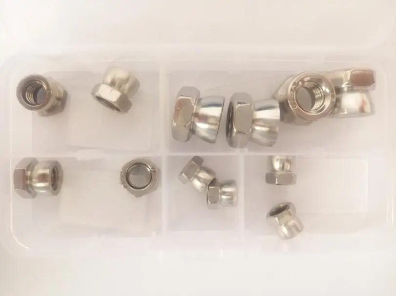 12 шт. шестигранные скрученные гайки из нержавеющей стали|Гайки| |