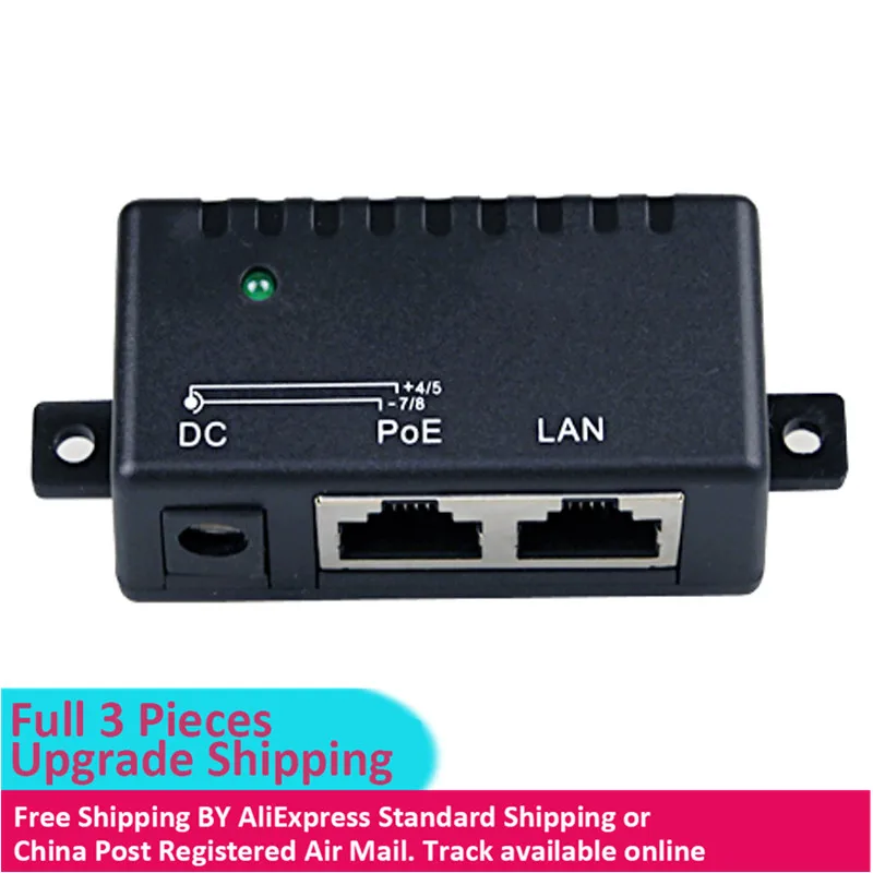 10/100 Мбит/с 5V 12V 24V 48 V/1A POE инжектор Мощность разветвитель для IP Камера адаптер