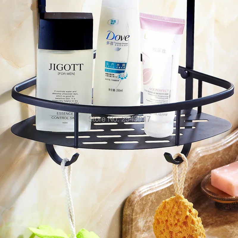 Высокое качество евро черная бронзовая полка настенная двухслойная ванная