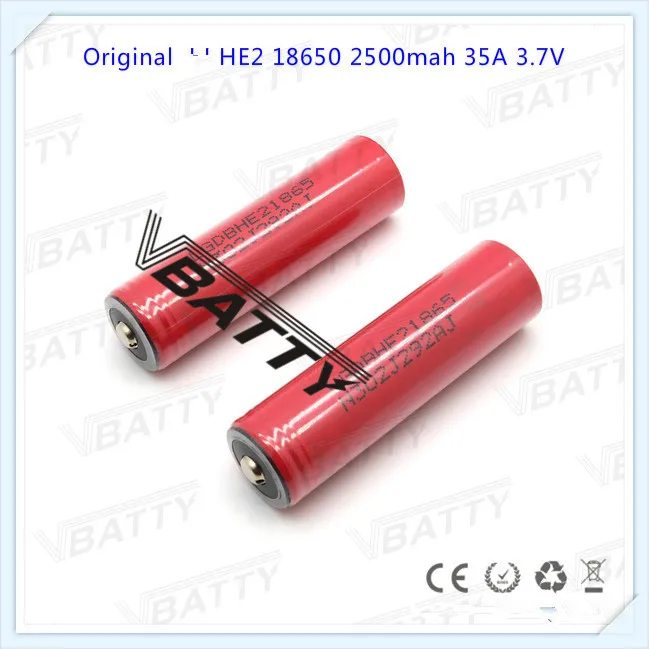Для LG Button top 2500 мАч 18650 HE2 батарея для Lg he2 35A li lon Battery (1 шт.)|battery 18650|18650 batterybattery battery |