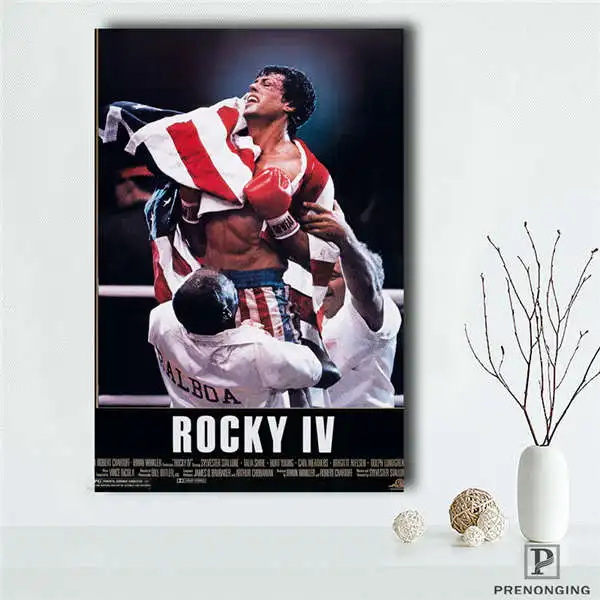 Canvas Poster Холст постер из шелковой ткани Рокки Бальбоа Украшение Дома Ретро Классические винтажные постеры с изображениями из фильмов, принт@ 190114#09 - Цвет: Canvas Poster