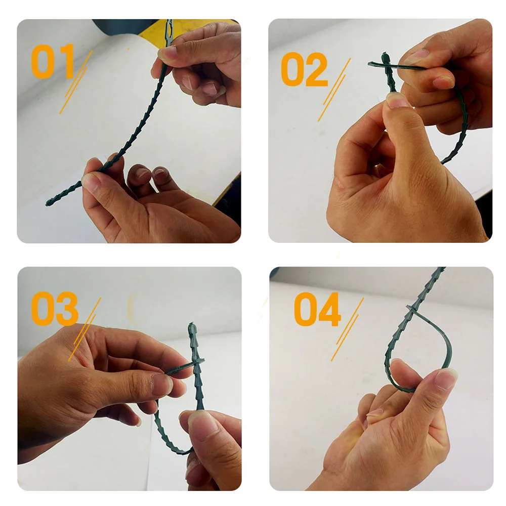 Behogar 60 шт. 17 см многофункциональная Регулируемая Гибкая Завод кабель лозы