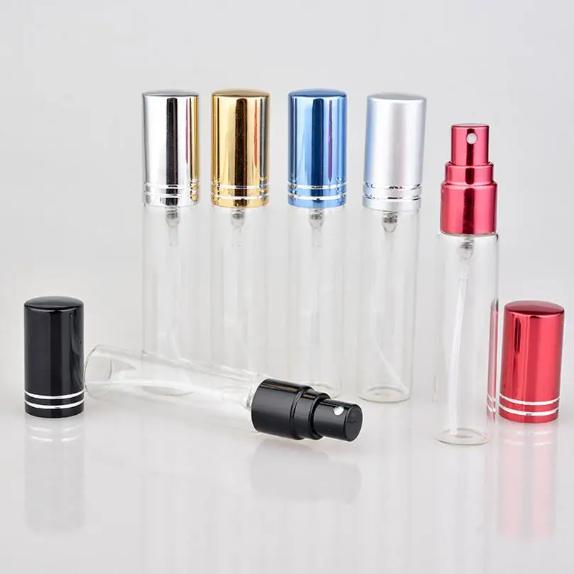 

Wholesale 300pcs/Lot 10 ML Portable Colorful Glass Perfume Bottle With Atomizer, Empty Cosmetic Containers