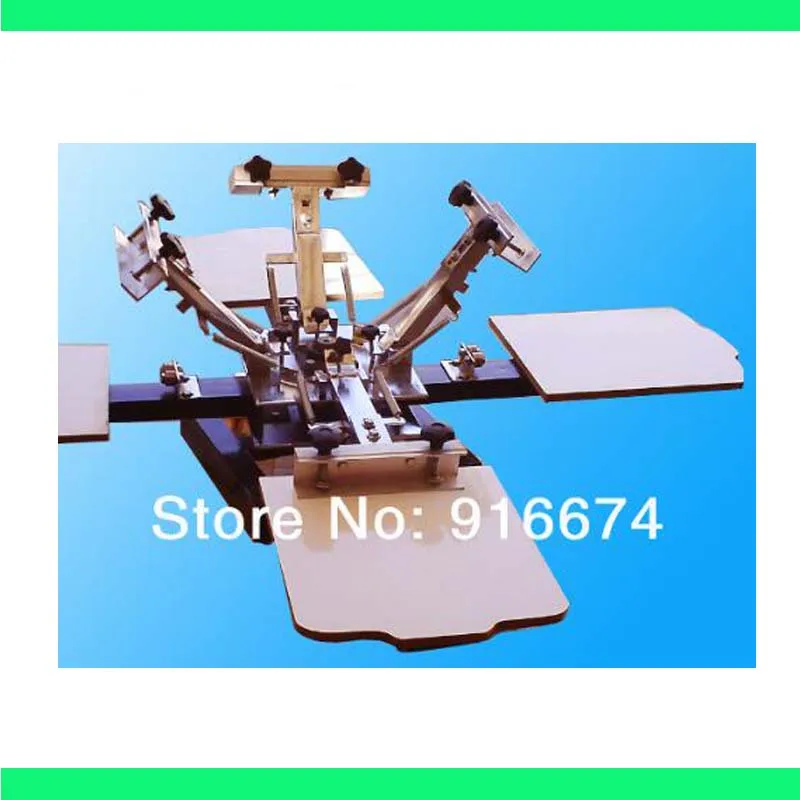 

FAST FREE shipping 4 color 4 station silk screen printing machine t-shirt printer press equipment carousel