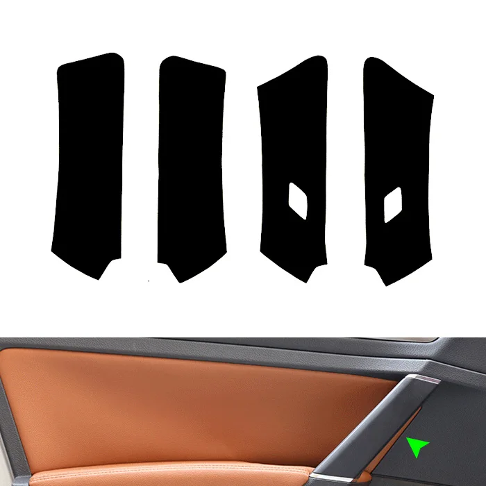 4x Door Panel cover Только правый руль, 4 шт., автомобильная дверная ручка, подлокотник, панель из микрофибры, кожаный чехол, Накладка для VW Golf 7 - Название цвета: 4x Door Panel cover
