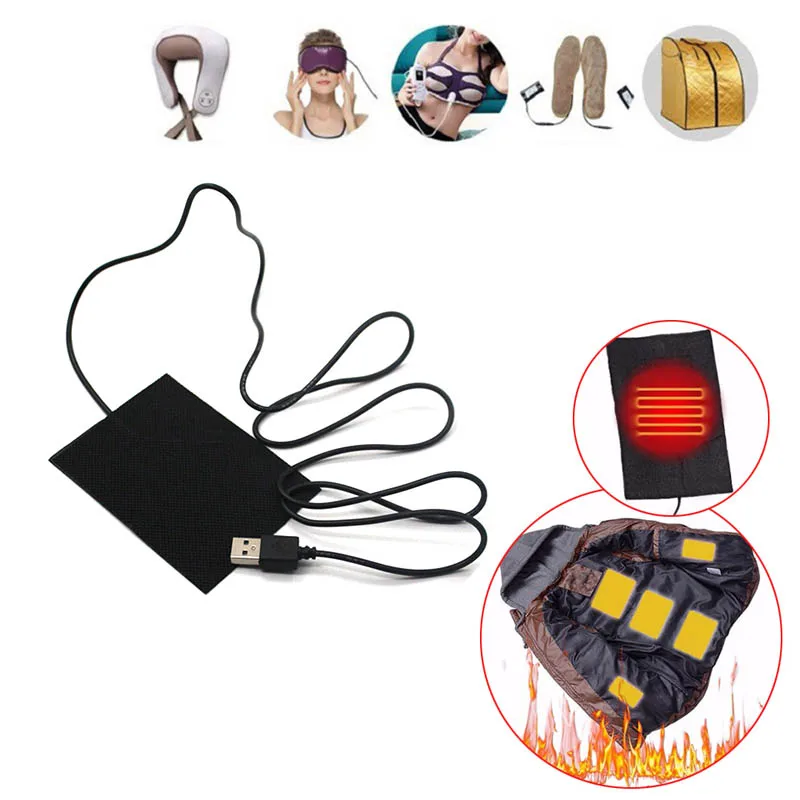 1/2/3/5 шт. электрические тканевые нагреватели из углеродного