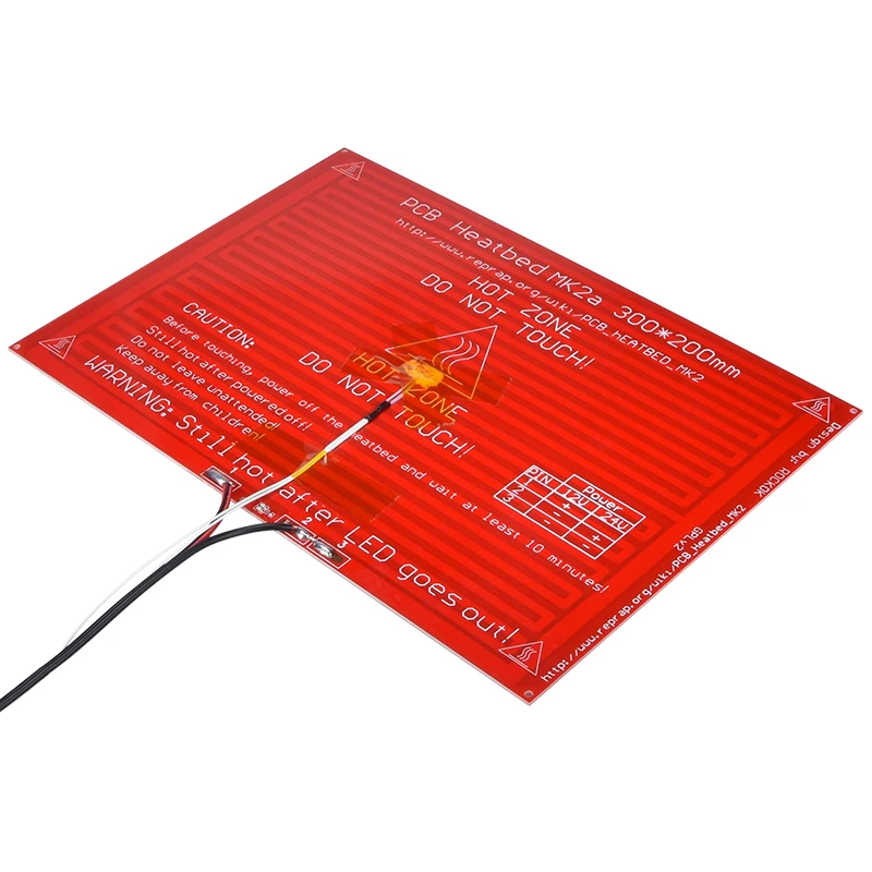 Детали для 3D принтера 300*200*2 0 MK2A MK2B RepRap RAMPS 1 4 Heatbed со светодиодным резистором и