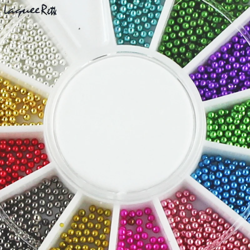 Лидер продаж 12 цветов Pearl Nail Бусины украшения красочные смешанные Икра Micro