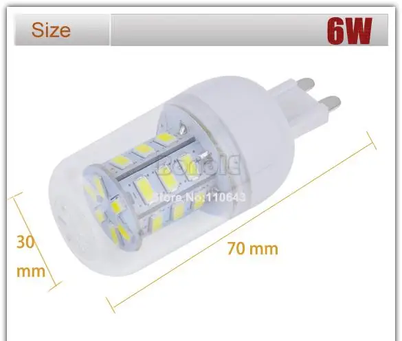 Бесплатная доставка 5 шт./лот высокая яркость 6 Вт из светодиодов лампы свет G9