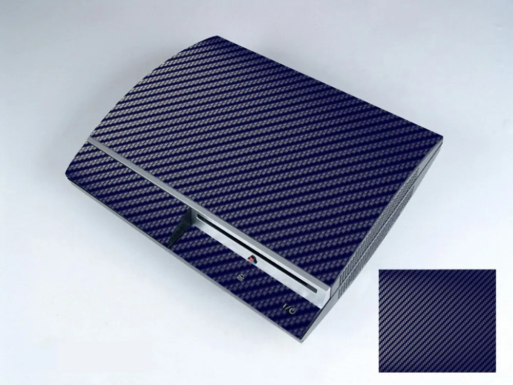 Виниловые наклейки из голубого углеродного волокна для Sony PS3 оригинальные PlayStation