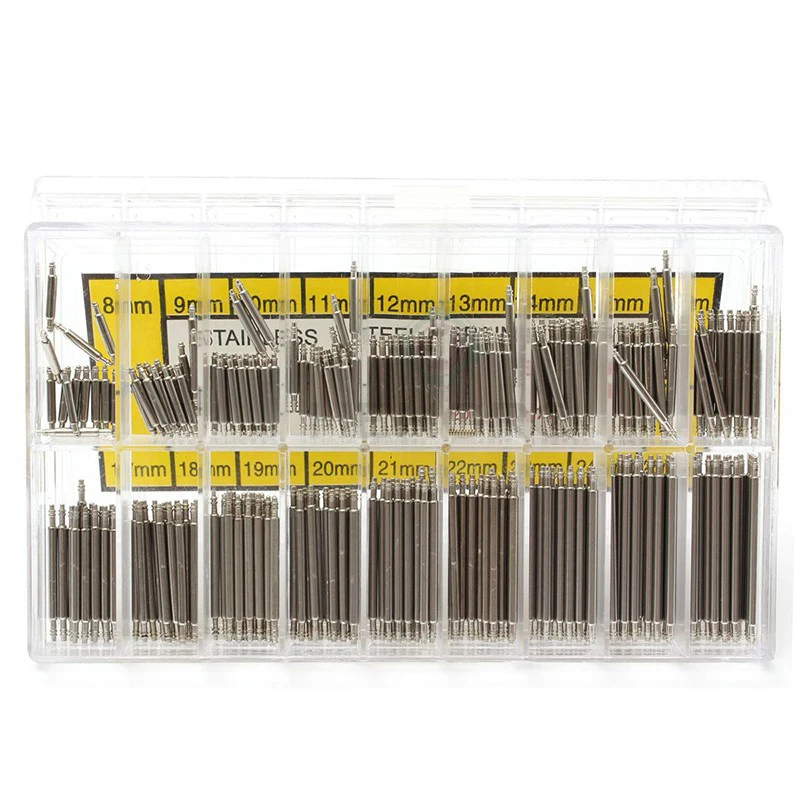270pcs/Set Watch Accessories Watch Strap Band Stainless Steel Metal Spring Bars 8mm - 25mm Belt Repair Tools