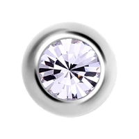 Crystal 10 шт./лот 3 4 5 мм набор кристальных камней, Титан пирсинг в виде маленьких шариков 14/16G Аксессуары для пирсинга, ювелирное изделие для тела, Запчасти - Окраска металла: Crystal