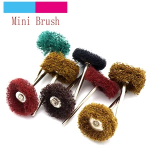 Нейлоновая абразивная щетка с хвостовиком 3 мм, 15 шт., для вращающихся инструментов, Аксессуары Dremel, полировка, шлифовка