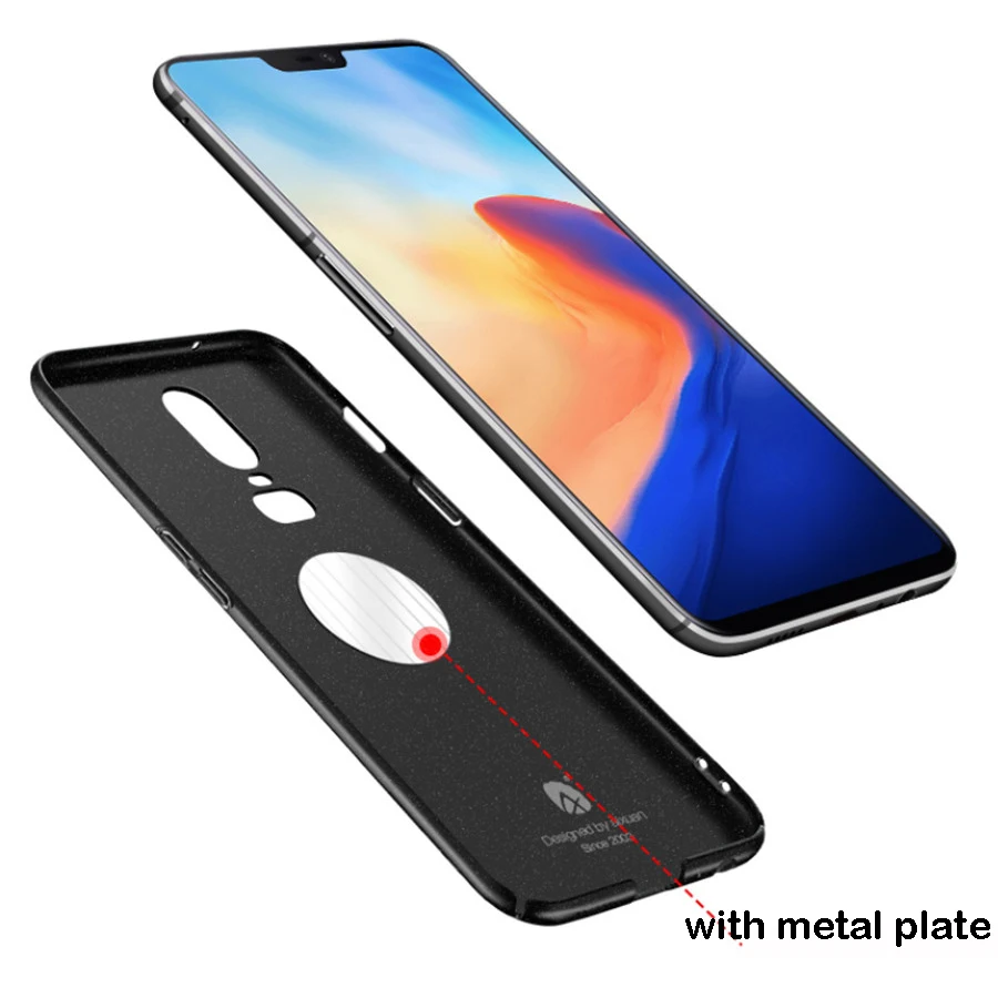 Для Oneplus 6T чехол матовый чехол для телефона для One Plus Oneplus6 металлический пластиковый автомобильный Магнитный чехол-держатель для Oneplus 6 1+ 6 Чехол в виде ракушки