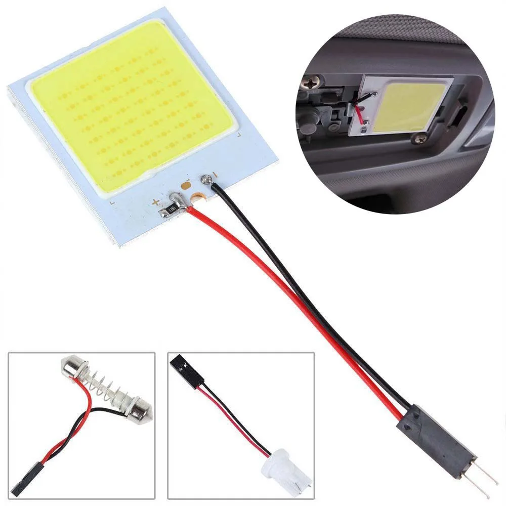 

YSY 50 шт. Новый энергосберегающий COB 48-SMD светодиодный купольный светильник для Авто салона автомобиля, светильник для чтения, потолочный светильник для крыши