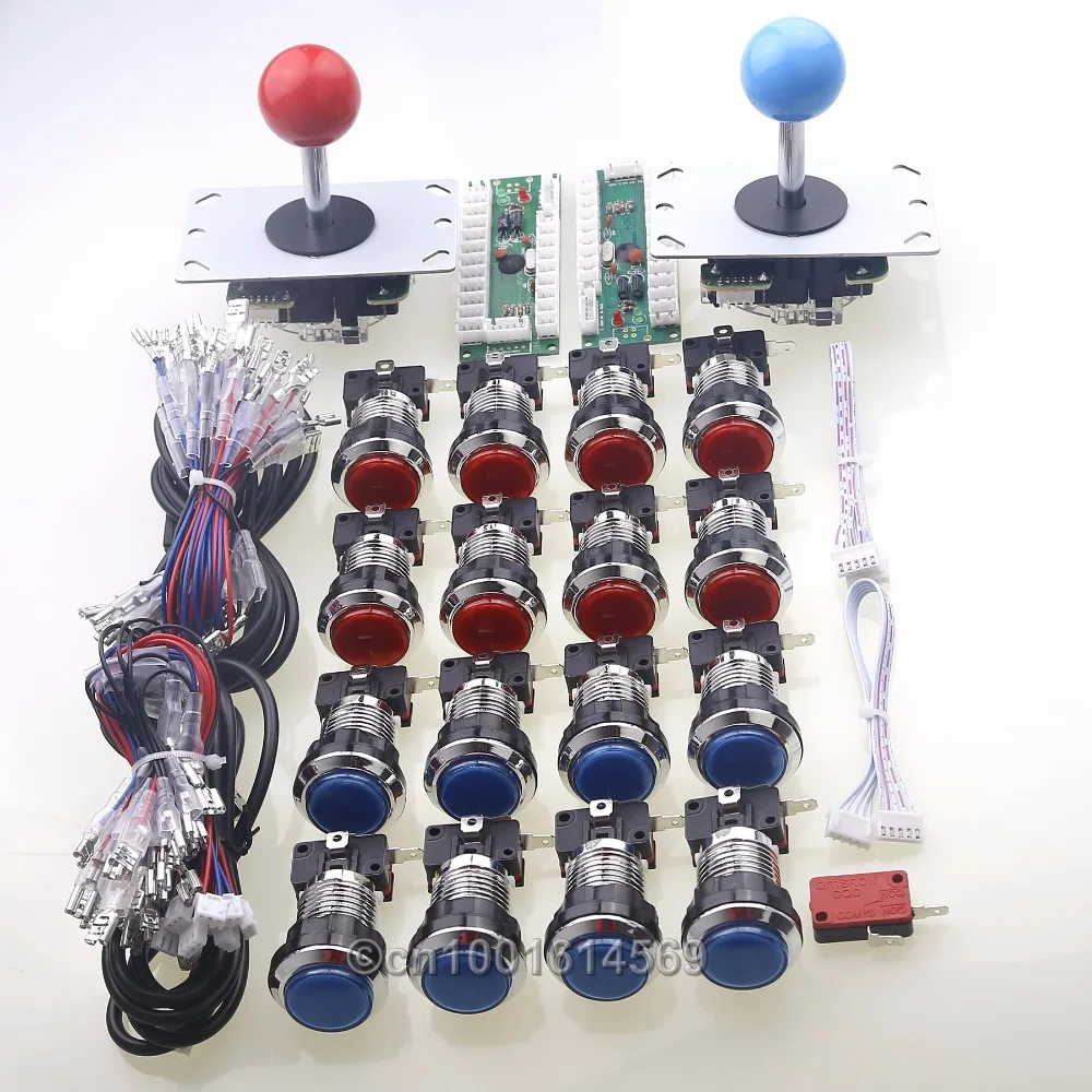 Новые наборы для аркадных игр сделай сам 16 Светодиодный ных кнопок MAME Multicade