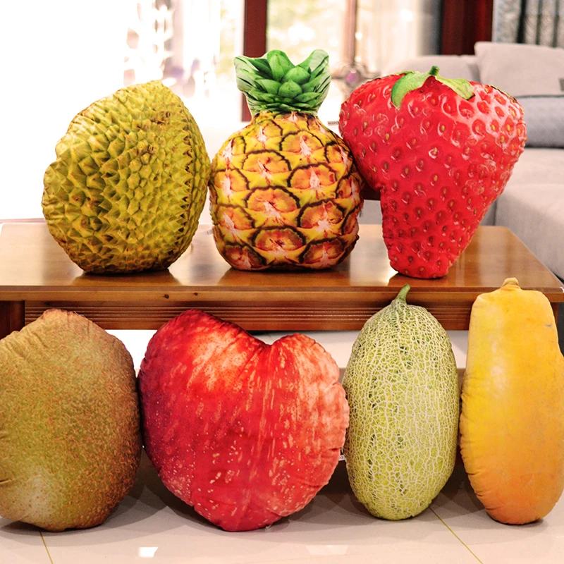 45 см большой плюшевый искусственные фрукты подушка клубника киви дуриан Apple игры