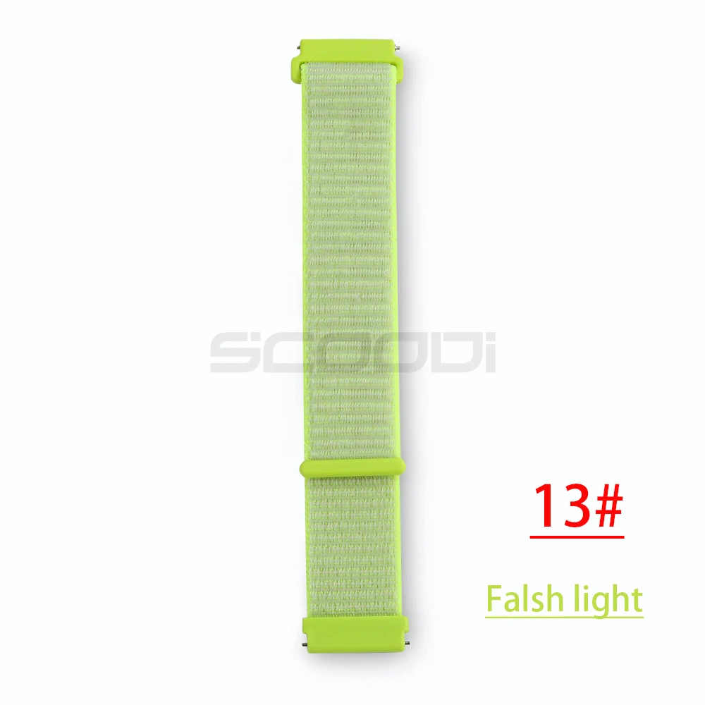 20 мм нейлоновый ремешок-петля для оригинальных Xiaomi Huami Amazfit Bip BIT Lite Молодежные Смарт-часы носимые наручные браслет Amazfit ремешок для часов - Цвет: Flash Light