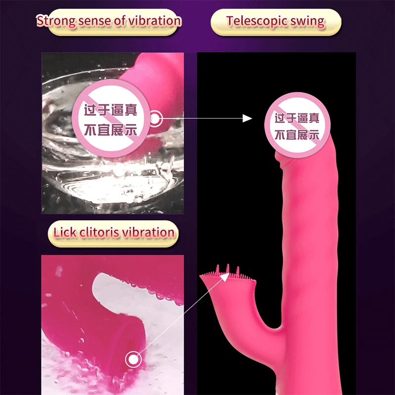 G Spot ligging язык вибратор взрослые игрушки зарядка через USB Телескопический
