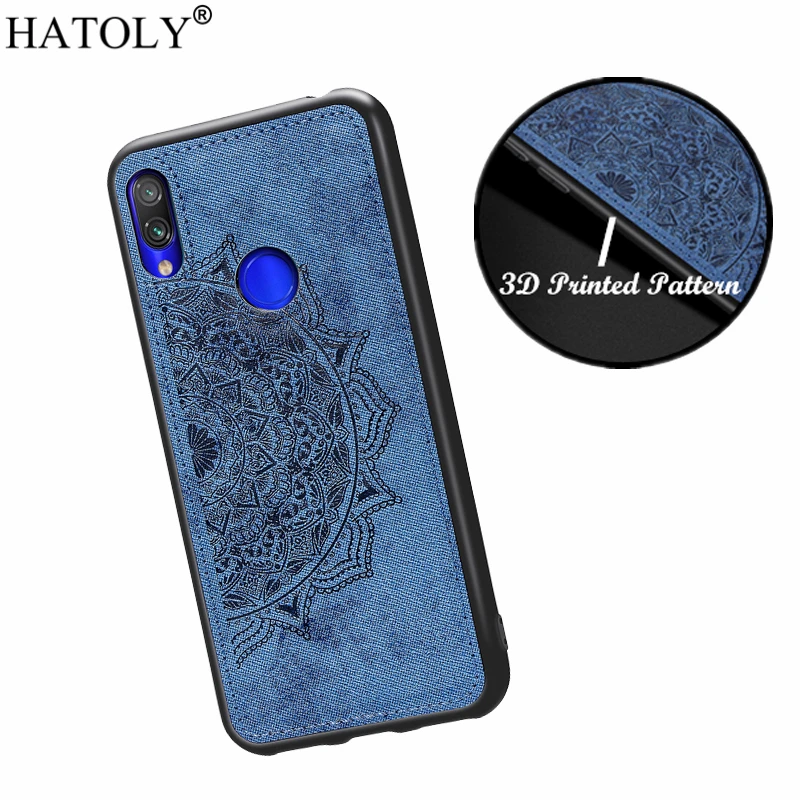 Чехол HATOLY с объемным цветком для Xiaomi Redmi 7, чехол для Xiaomi Redmi 7A, мягкий силиконовый чехол с краями, жесткая задняя крышка из поликарбоната для Xiaomi Redmi 7