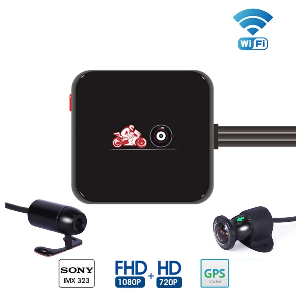 M6L IP68 Mstar MSC8328Q IMX323 Wi Fi Двойной объектив мотоцикл DVR камера видео Регистраторы