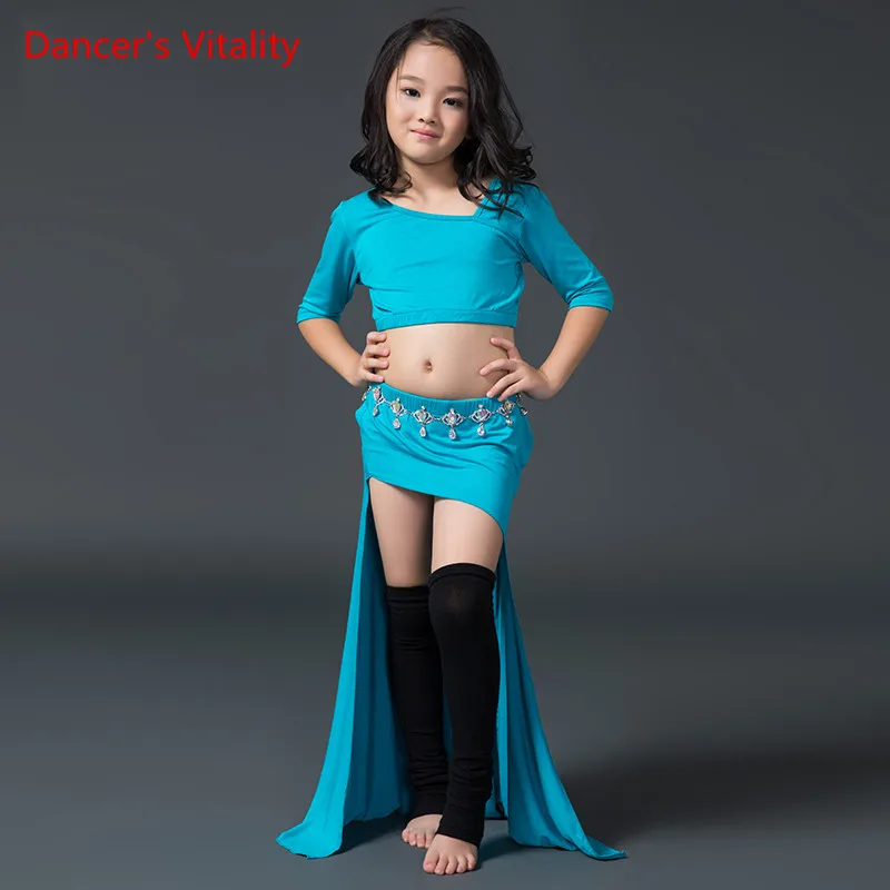 Костюм для танца живота из модала девочек комплект 2 предметов: Топ и длинная юбка