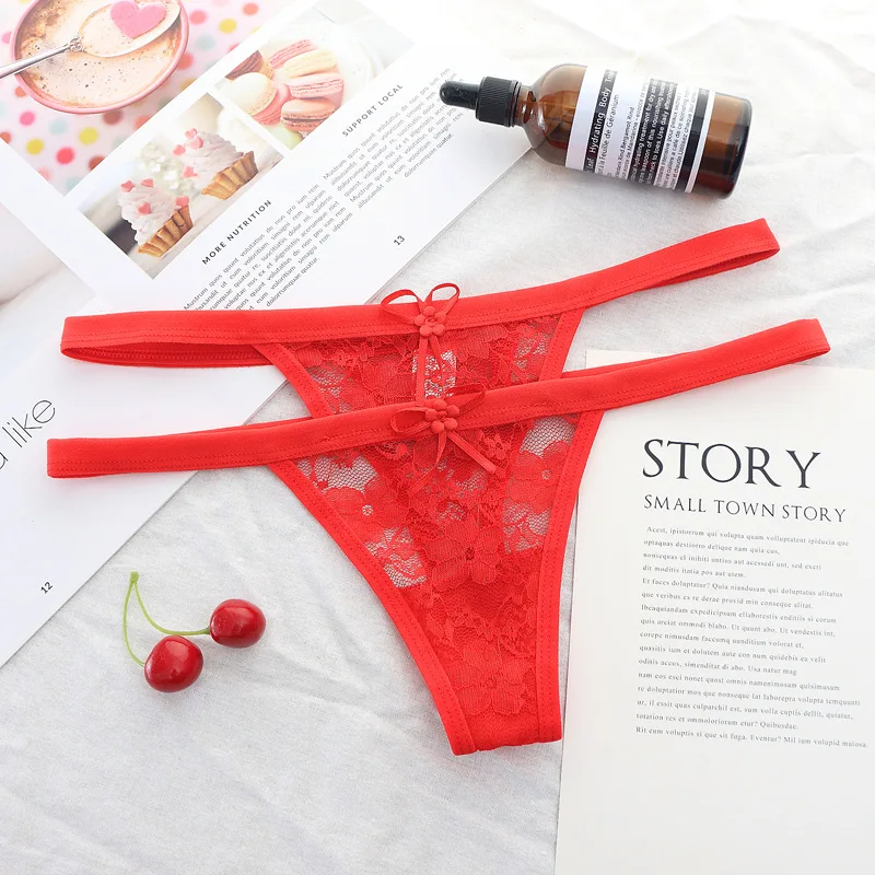 Новые сексуальные кружевные трусики женское Прозрачное нижнее белье стринги