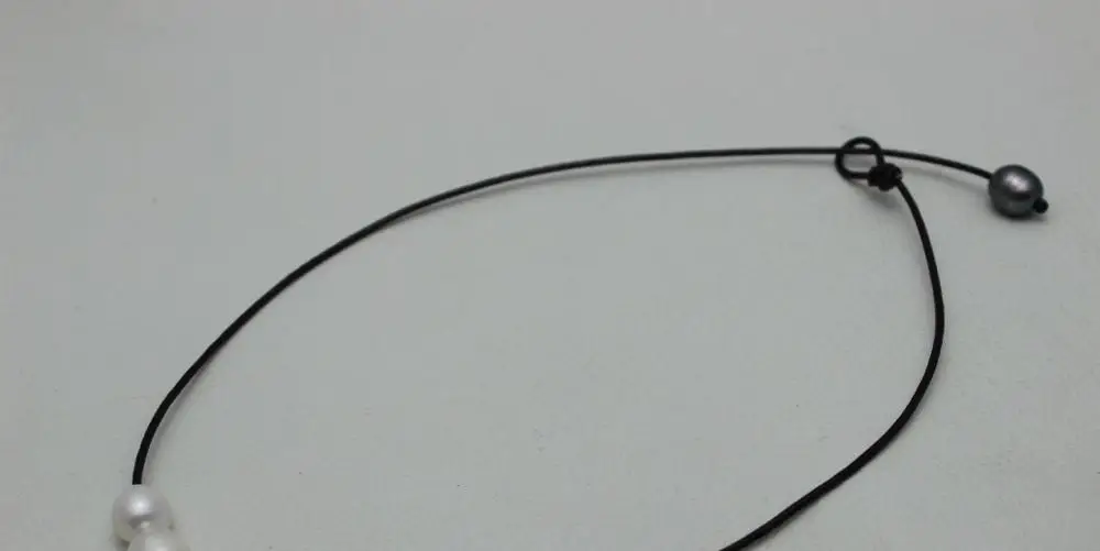 &gt@@@@@ Темно-коричневый Натуральная Кожа 3 белый Пресной Воды Жемчужное Ожерелье