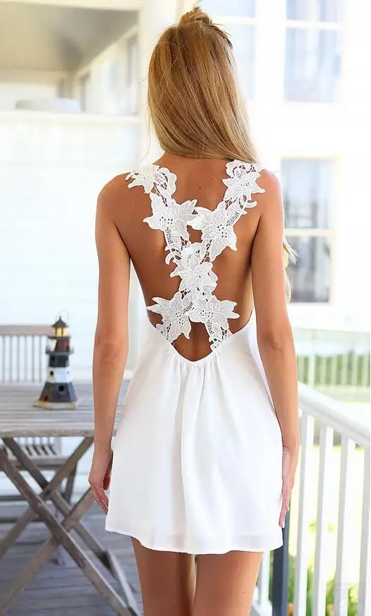 2017 новое летнее женское модное сексуальное цельное платье с открытой спиной и