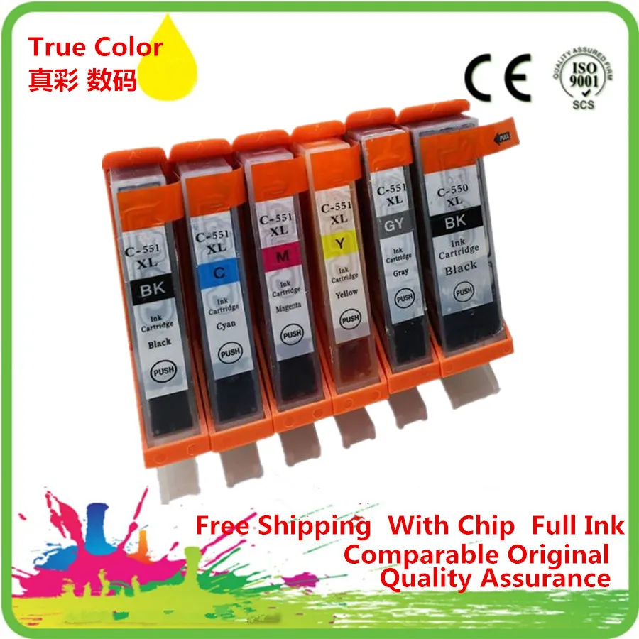 Replacement PGI 550 PGI-550 CLI-551 PGI-550XL PGI-550BK CLI-551BK PGI550 Ink Cartridge For Canon MG6350 MG7150 IP8750 | Компьютеры и