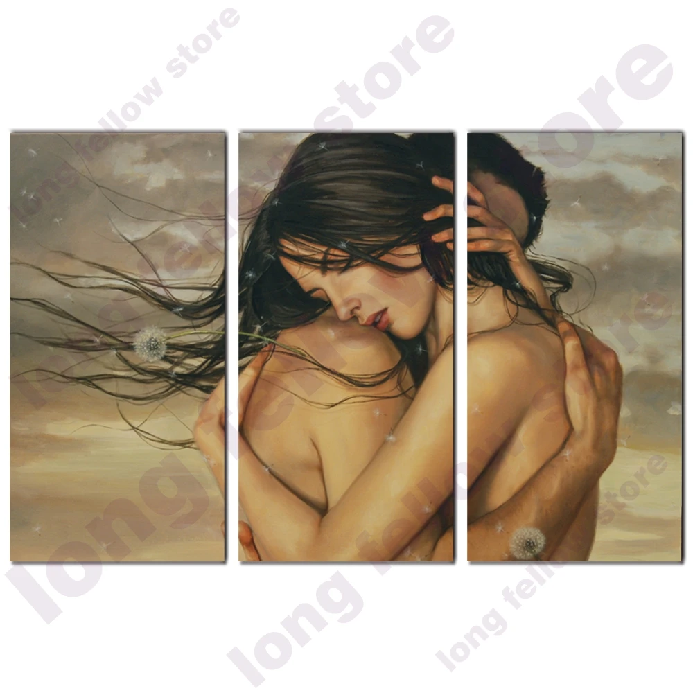 Обнаженная Lover картины с изображением фигур людей холсты произведение искусства обнимающие пары плакаты и принты Одуванчик стены искусства цветы домашний декор дропшиппинг