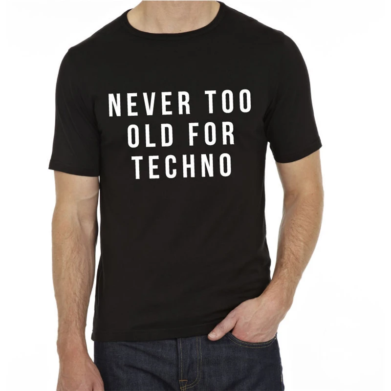 Мужская футболка с принтом NEVER TOO черная символикой Ибицы в стиле хип-хоп Homme T-F10465 |